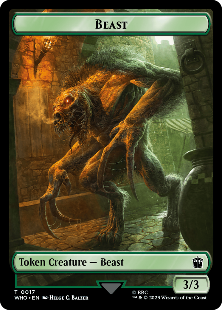Human Rogue // Beast Double-Sided Token [Doctor Who Tokens] | I Want That Stuff Brandon