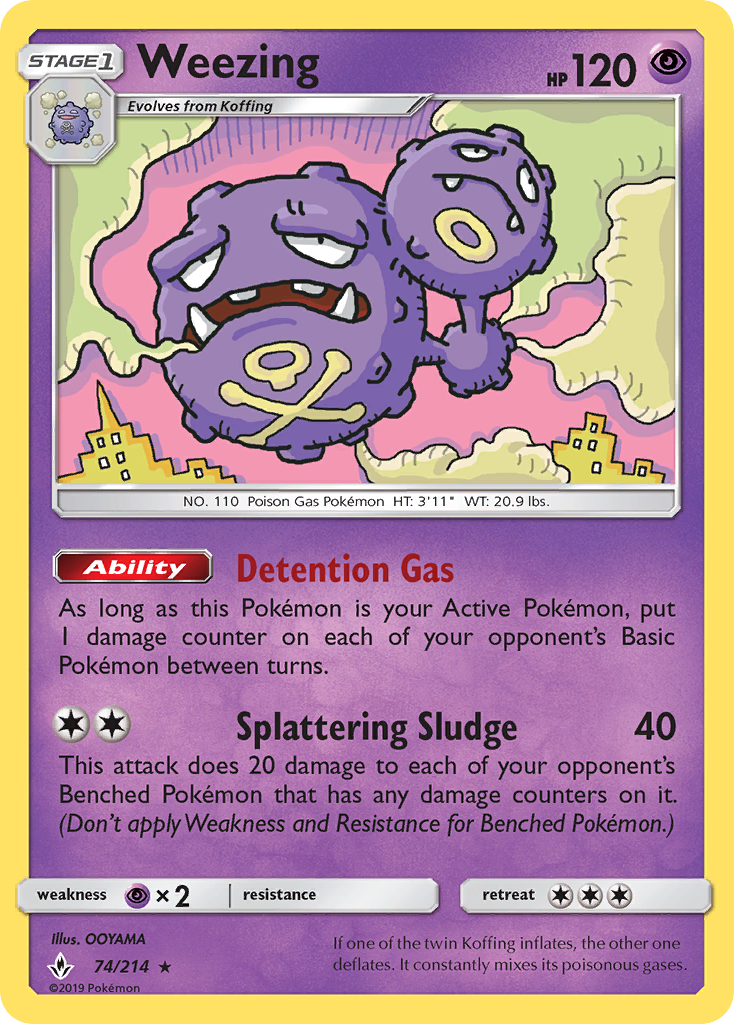 Weezing (74/214) [Sun & Moon: Unbroken Bonds] | I Want That Stuff Brandon