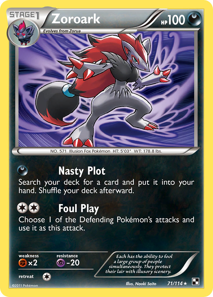 Zoroark (71/114) [Black & White: Base Set] | I Want That Stuff Brandon