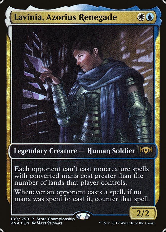 Lavinia, Azorius Renegade (Store Championship) (Extended Art) [Ravnica Allegiance Promos] | I Want That Stuff Brandon