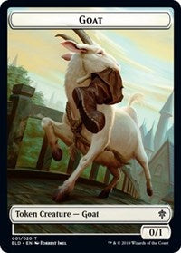 Goat // Food (17) Double-Sided Token [Throne of Eldraine Tokens] | I Want That Stuff Brandon