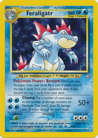 Feraligatr (4/111) [Neo Genesis Unlimited] | I Want That Stuff Brandon