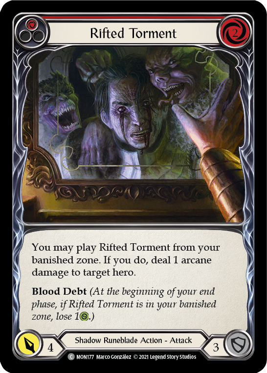 Rifted Torment (Red) (Rainbow Foil) [MON177-RF] 1st Edition Rainbow Foil | I Want That Stuff Brandon