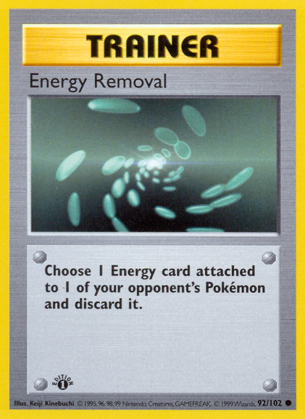 Energy Removal (92/102) (Shadowless) [Base Set 1st Edition] | I Want That Stuff Brandon