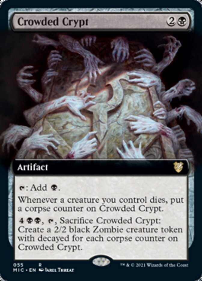 Crowded Crypt (Extended Art) [Innistrad: Midnight Hunt Commander] | I Want That Stuff Brandon