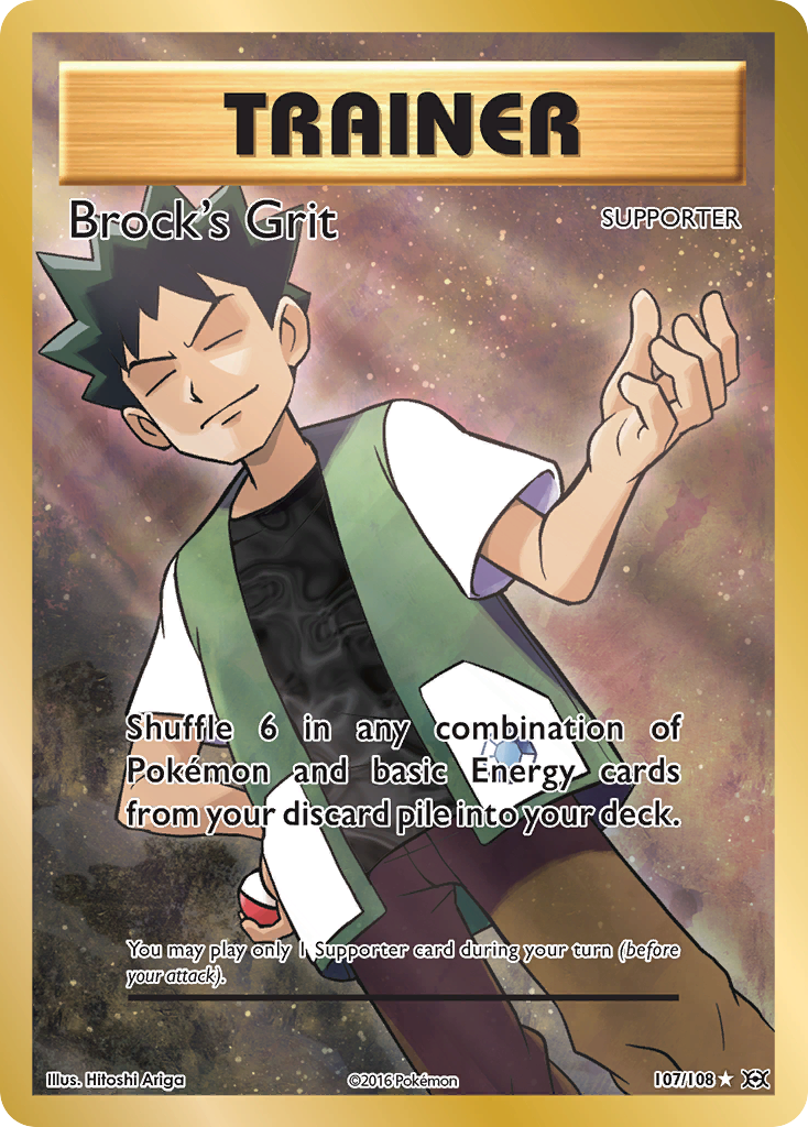 Brock's Grit (107/108) [XY: Evolutions] | I Want That Stuff Brandon