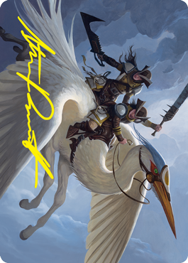 Gryffwing Cavalry Art Card (Gold-Stamped Signature) [Innistrad: Crimson Vow Art Series] | I Want That Stuff Brandon