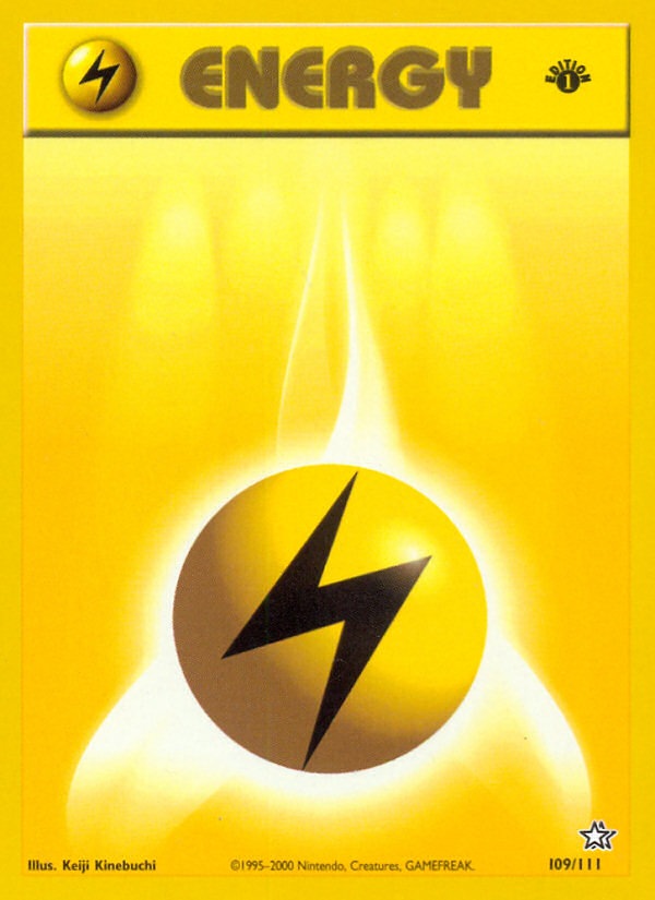 Lightning Energy (109/111) [Neo Genesis 1st Edition] | I Want That Stuff Brandon