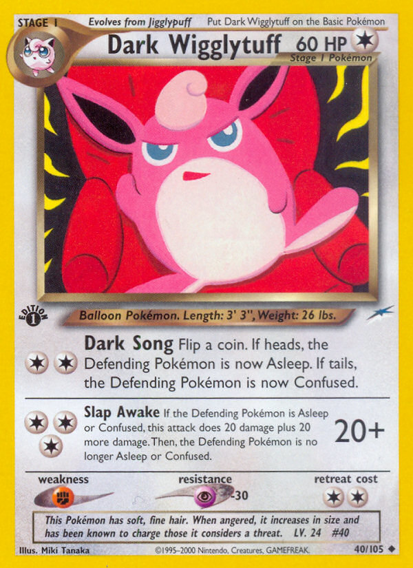 Dark Wigglytuff (40/105) [Neo Destiny 1st Edition] | I Want That Stuff Brandon