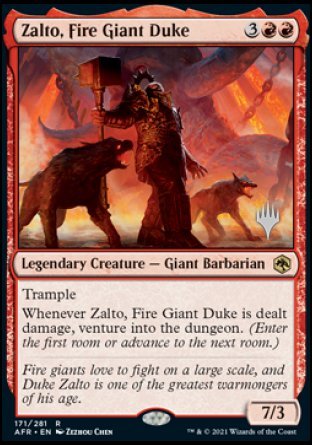 Zalto, Fire Giant Duke (Promo Pack) [Dungeons & Dragons: Adventures in the Forgotten Realms Promos] | I Want That Stuff Brandon