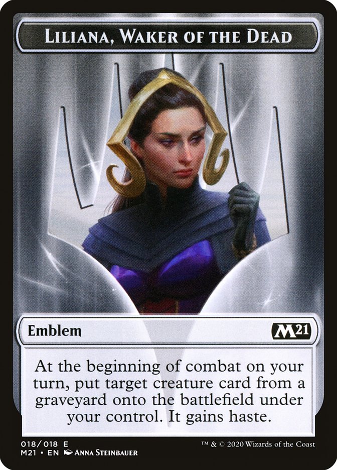 Liliana, Waker of the Dead Emblem [Core Set 2021 Tokens] | I Want That Stuff Brandon