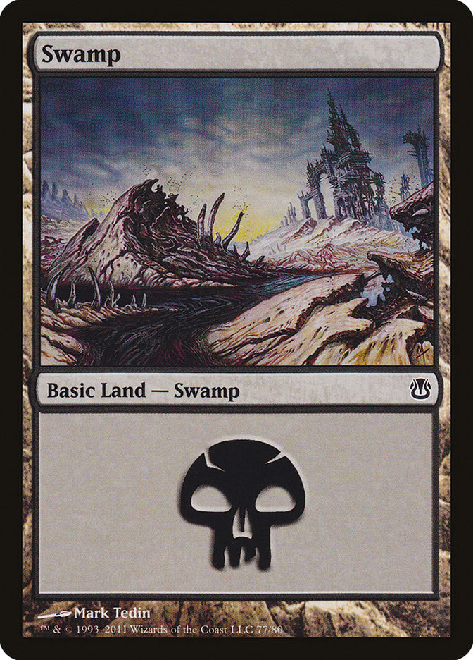 Swamp (77) [Duel Decks: Ajani vs. Nicol Bolas] | I Want That Stuff Brandon