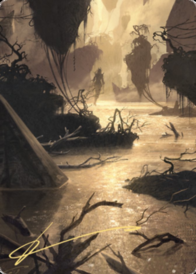 Murkwater Pathway Art Card (Gold-Stamped Signature) [Zendikar Rising Art Series] | I Want That Stuff Brandon