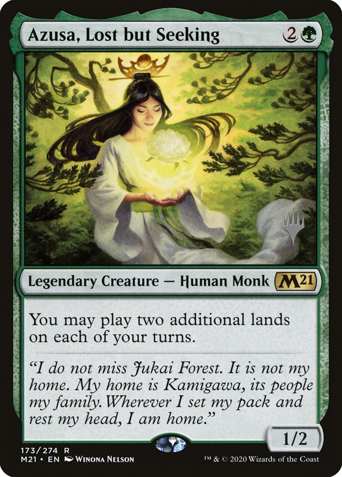 Azusa, Lost but Seeking (Promo Pack) [Core Set 2021 Promos] | I Want That Stuff Brandon