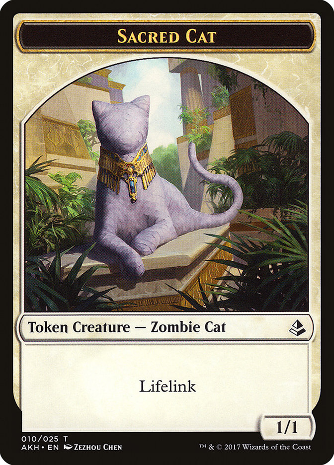 Sacred Cat Token [Amonkhet Tokens] | I Want That Stuff Brandon