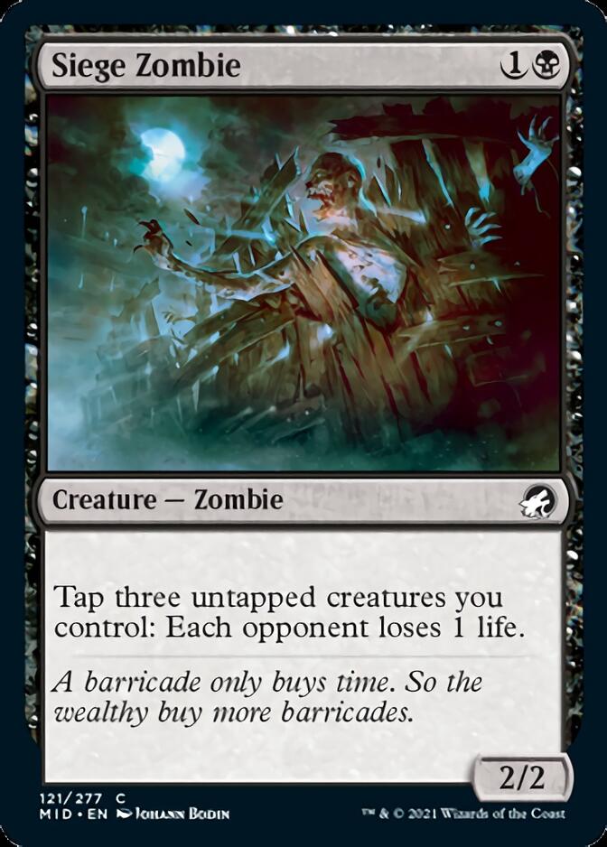 Siege Zombie [Innistrad: Midnight Hunt] | I Want That Stuff Brandon