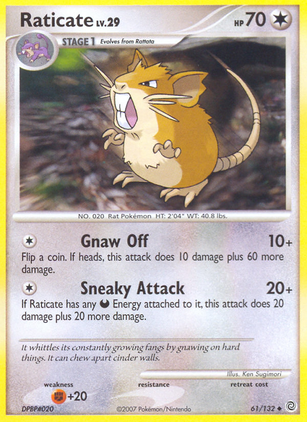 Raticate (61/132) [Diamond & Pearl: Secret Wonders] | I Want That Stuff Brandon