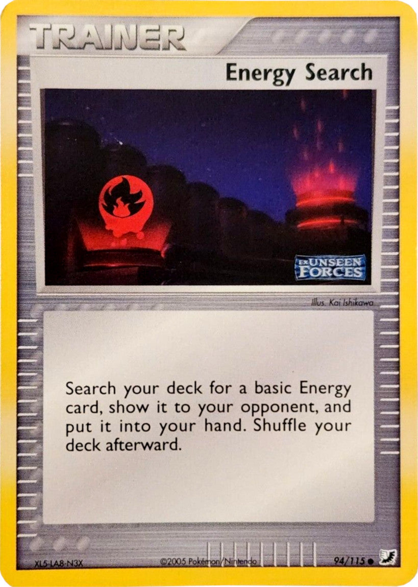 Energy Search (94/115) (Stamped) [EX: Unseen Forces] | I Want That Stuff Brandon