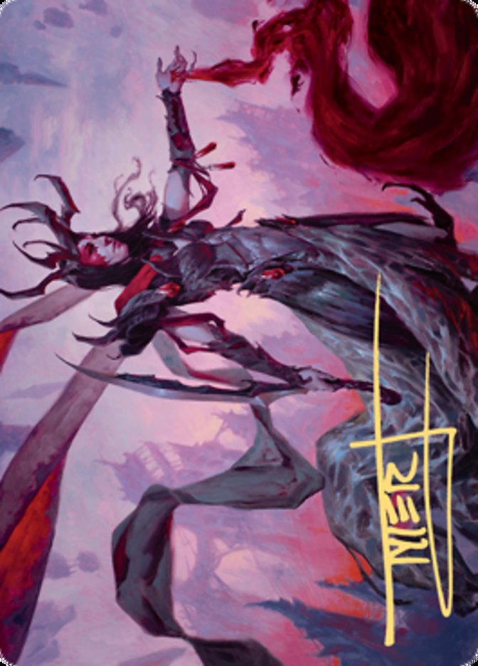 Drana, the Last Bloodchief Art Card (Gold-Stamped Signature) [Zendikar Rising Art Series] | I Want That Stuff Brandon