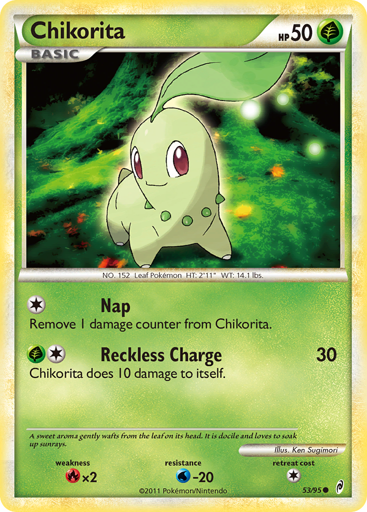 Chikorita (53/95) [HeartGold & SoulSilver: Call of Legends] | I Want That Stuff Brandon