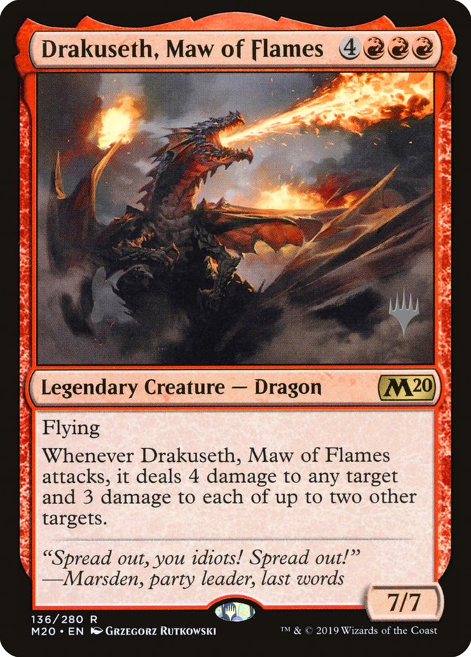 Drakuseth, Maw of Flames (Promo Pack) [Core Set 2020 Promos] | I Want That Stuff Brandon