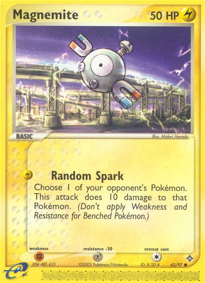 Magnemite (62/97) [EX: Dragon] | I Want That Stuff Brandon