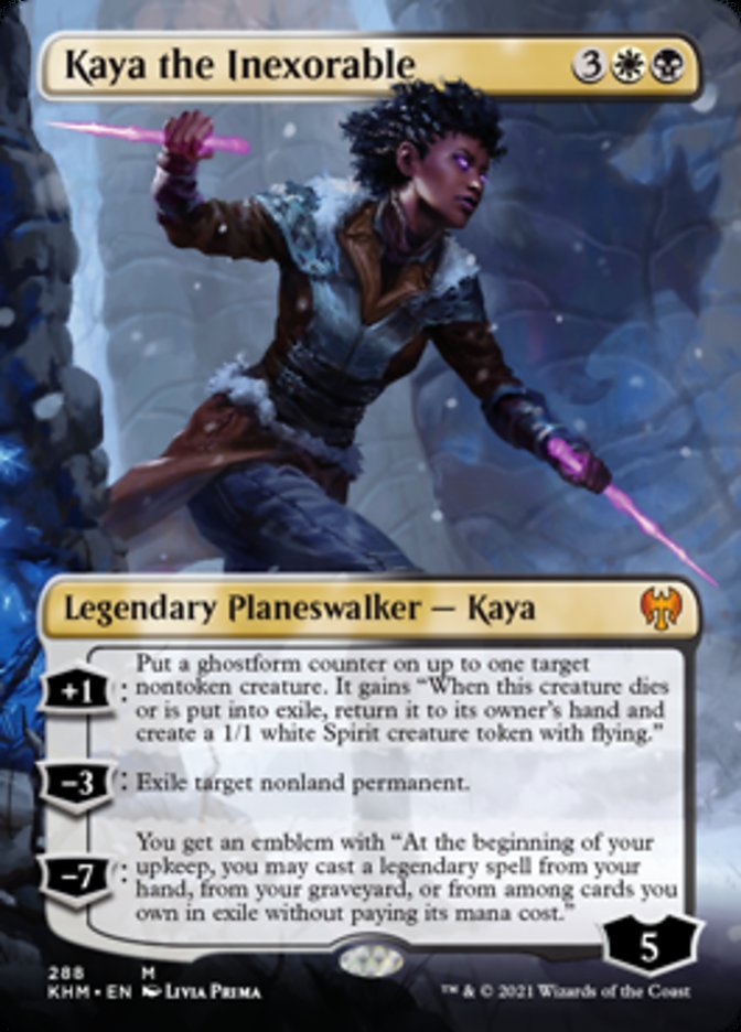 Kaya the Inexorable (Borderless) [Kaldheim] | I Want That Stuff Brandon