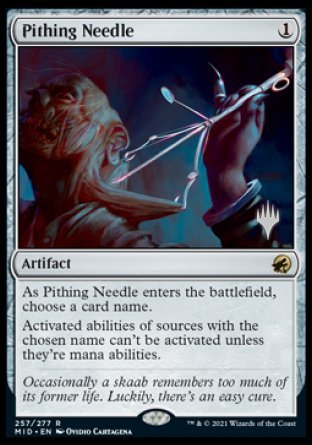 Pithing Needle (Promo Pack) [Innistrad: Midnight Hunt Promos] | I Want That Stuff Brandon