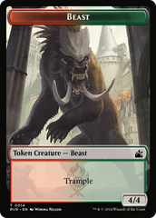 Goblin (0008) // Beast Double-Sided Token [Ravnica Remastered Tokens] | I Want That Stuff Brandon