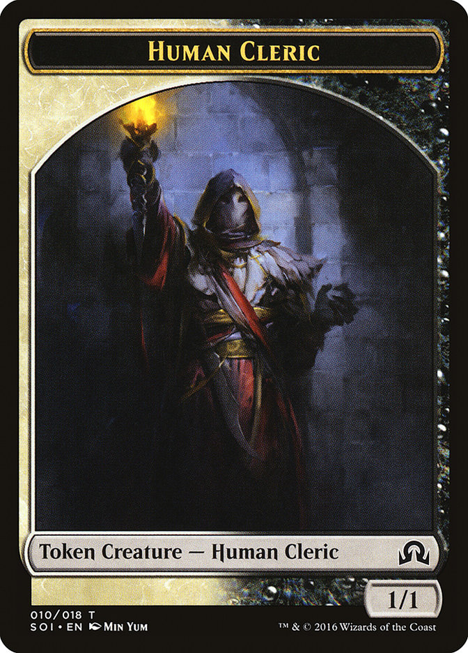 Human Cleric Token [Shadows over Innistrad Tokens] | I Want That Stuff Brandon