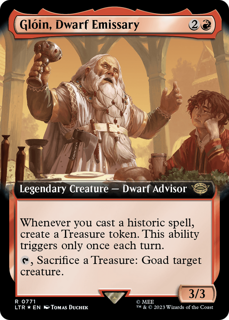 Gloin, Dwarf Emissary (Extended Art) (Surge Foil) [The Lord of the Rings: Tales of Middle-Earth] | I Want That Stuff Brandon