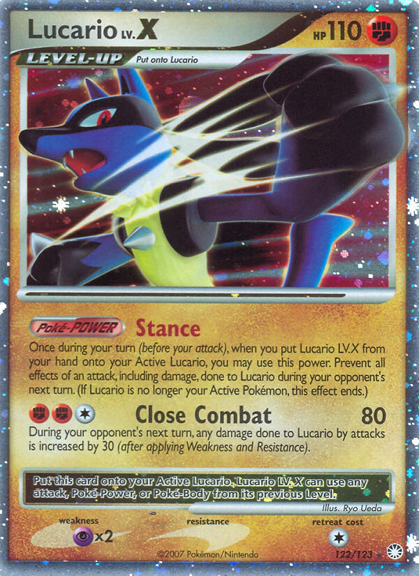 Lucario LV.X (122/123) [Diamond & Pearl: Mysterious Treasures] | I Want That Stuff Brandon