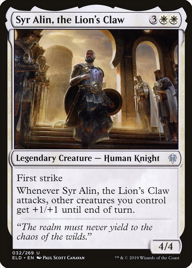 Syr Alin, the Lion's Claw [Throne of Eldraine] | I Want That Stuff Brandon