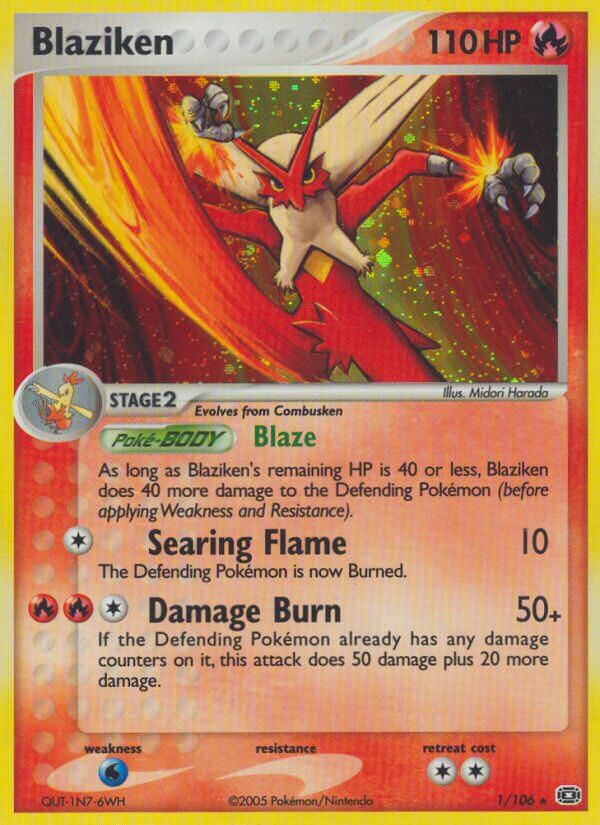 Blaziken (1/106) (Theme Deck Exclusive) [EX: Emerald] | I Want That Stuff Brandon