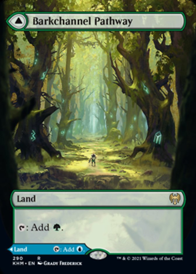 Barkchannel Pathway // Tidechannel Pathway (Borderless Alternate Art) [Kaldheim] | I Want That Stuff Brandon