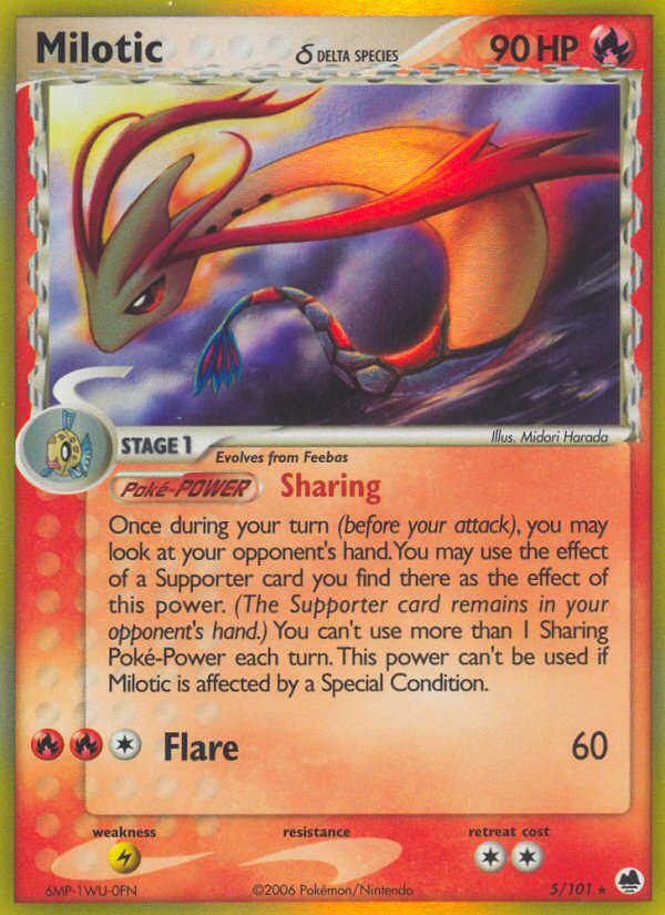 Milotic (5/101) (Delta Species) [EX: Dragon Frontiers] | I Want That Stuff Brandon