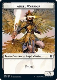 Angel Warrior // Hydra Double-Sided Token [Zendikar Rising Tokens] | I Want That Stuff Brandon