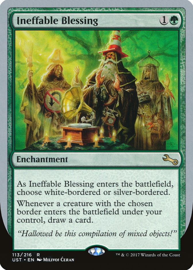 Ineffable Blessing ("choose white-bordered or silver-bordered") [Unstable] | I Want That Stuff Brandon