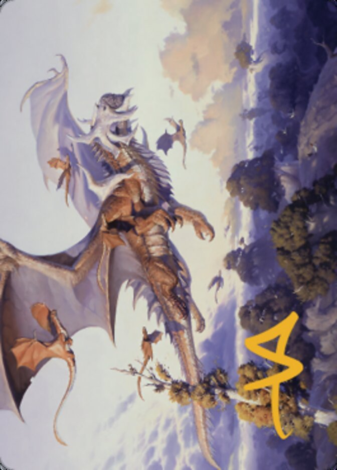 Rith, Liberated Primeval Art Card (Gold-Stamped Signature) [Dominaria United Art Series] | I Want That Stuff Brandon