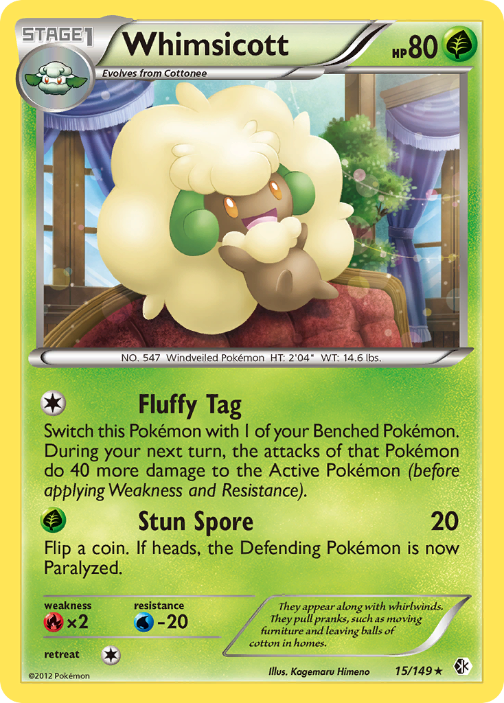 Whimsicott (15/149) [Black & White: Boundaries Crossed] | I Want That Stuff Brandon