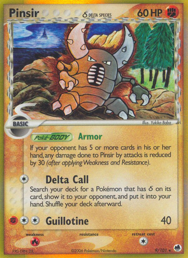 Pinsir (9/101) (Delta Species) [EX: Dragon Frontiers] | I Want That Stuff Brandon