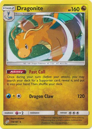 Dragonite (119/181) (Cosmos Holo) [Sun & Moon: Team Up] | I Want That Stuff Brandon