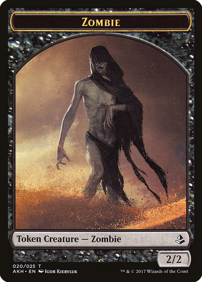 Sinuous Striker // Zombie Double-Sided Token [Hour of Devastation Tokens] | I Want That Stuff Brandon