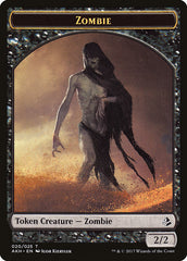 Proven Combatant // Zombie Double-Sided Token [Hour of Devastation Tokens] | I Want That Stuff Brandon