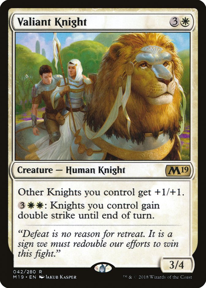 Valiant Knight [Core Set 2019] | I Want That Stuff Brandon