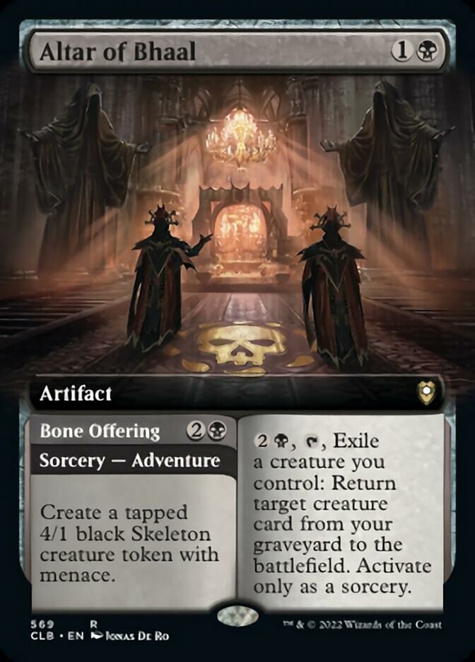 Altar of Bhaal // Bone Offering (Extended Art) [Commander Legends: Battle for Baldur's Gate] | I Want That Stuff Brandon