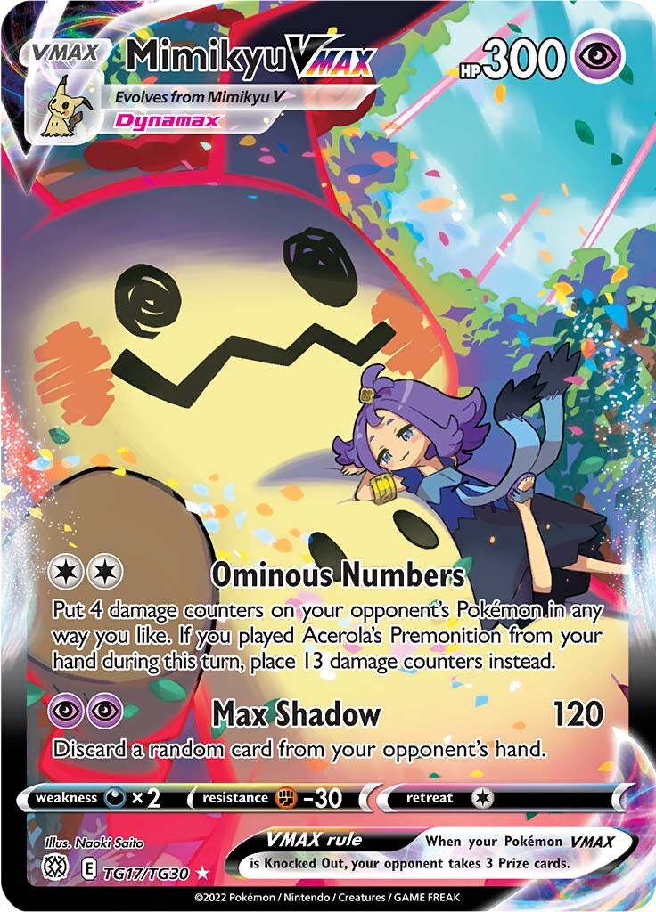 Mimikyu VMAX (TG17/TG30) [Sword & Shield: Brilliant Stars] | I Want That Stuff Brandon