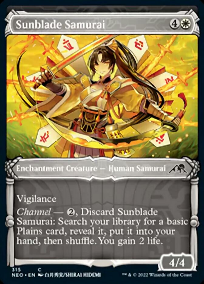 Sunblade Samurai (Showcase Samurai) [Kamigawa: Neon Dynasty] | I Want That Stuff Brandon