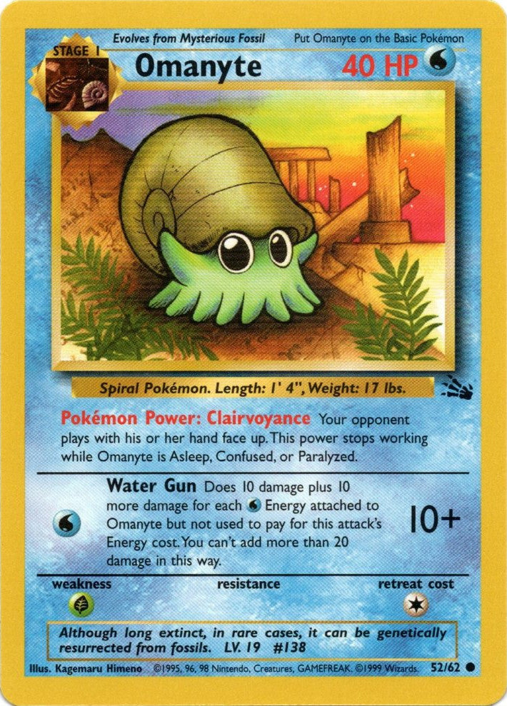 Omanyte (52/62) [Fossil Unlimited] | I Want That Stuff Brandon