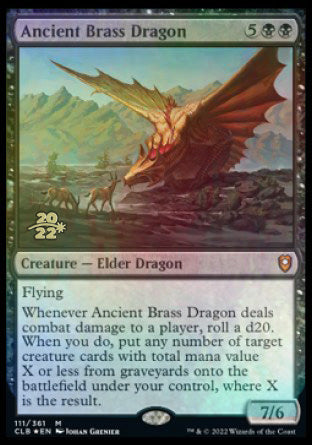 Ancient Brass Dragon [Commander Legends: Battle for Baldur's Gate Prerelease Promos] | I Want That Stuff Brandon